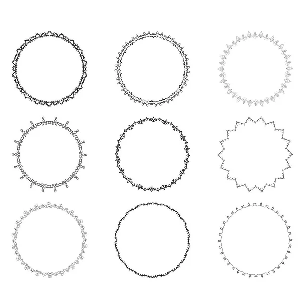 Набір круглої рамки — стоковий вектор