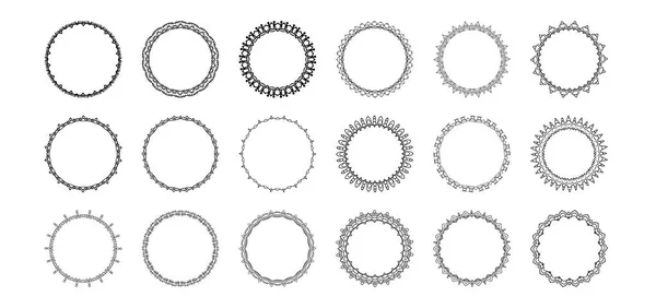 Ensemble de cadre rond — Image vectorielle