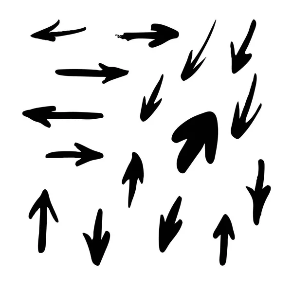 Flechas manuscritas — Archivo Imágenes Vectoriales