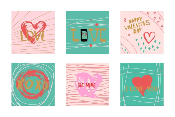 Valentine's Day Cards — Stock Vector