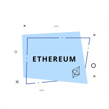 Ethereum işareti. Vektör çizim.