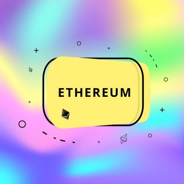 Ethereum işareti. Vektör çizim.