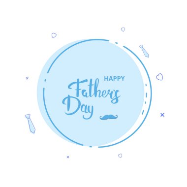 Mutlu Babalar günü kartı. Vektör çizim.