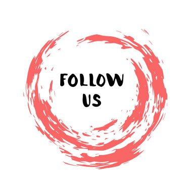 Bizi takip et. Vektör çizim. 