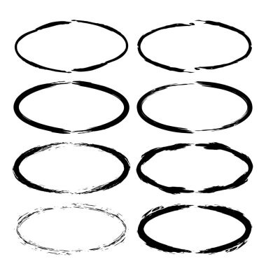 grunge çerçeve kümesi. vektör çizim.