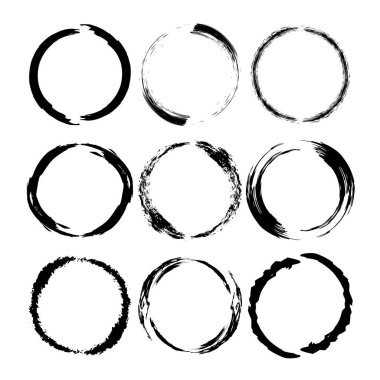 grunge çerçeve kümesi. vektör çizim.