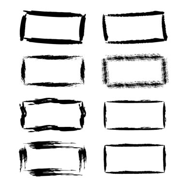 grunge çerçeve kümesi. vektör çizim.