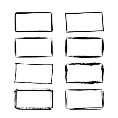 grunge çerçeve kümesi. vektör çizim.