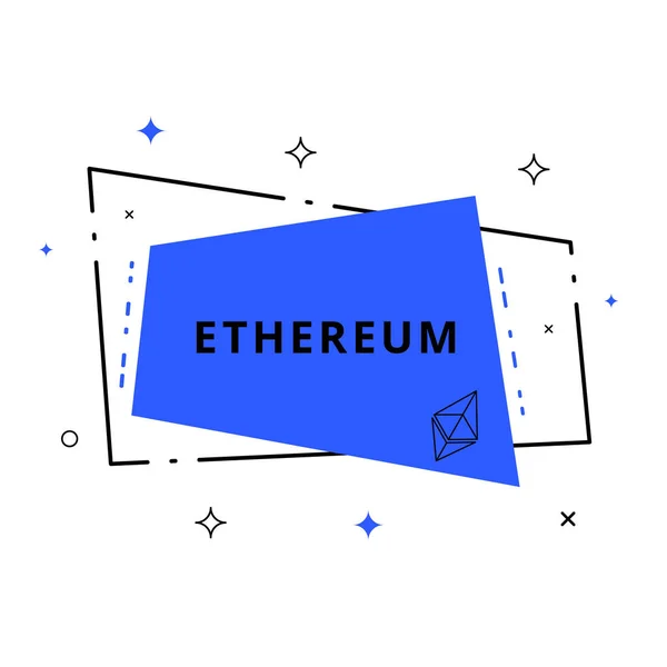 Segno di ethereum. Illustrazione vettoriale . — Vettoriale Stock