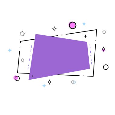 Düz doğrusal promosyon afiş. 