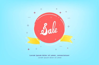 Satış kartı. vektör illüstrasyonu. 