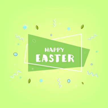 Mutlu Paskalya afiş. vektör çizim.