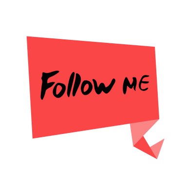 Takip et beni. Vektör çizim. 