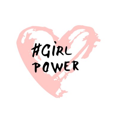 Kız güç kartı. Vektör çizim.