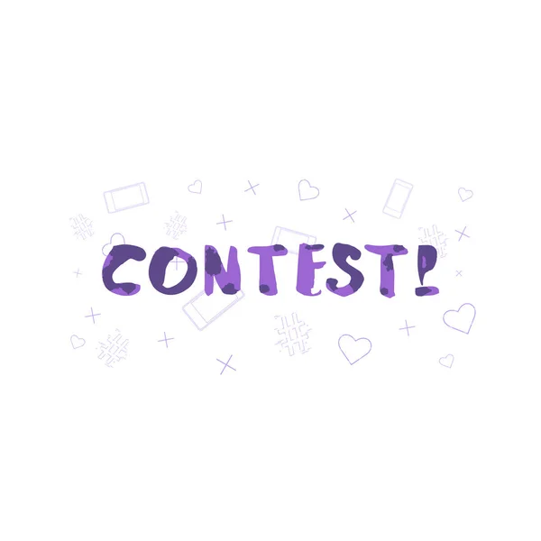 Contest banner. Vector Illustration. — Stock Vector