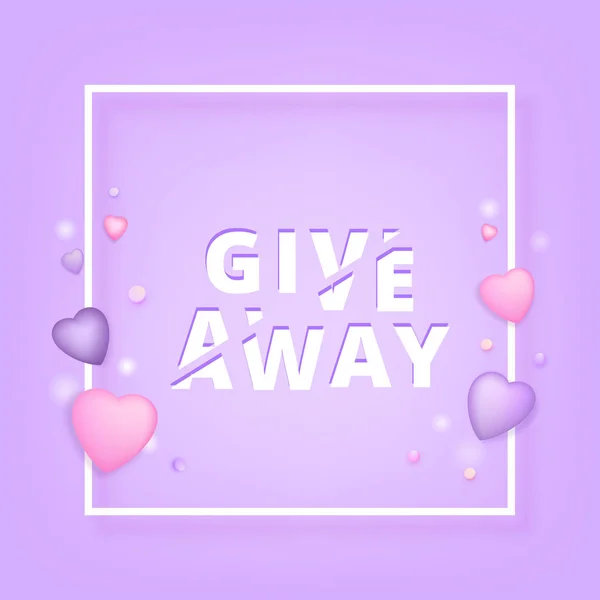 Giveaway banner. Vektorillustration. — Stock vektor