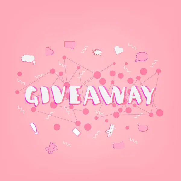 Giveaway Afiş. Vektör çizim. — Stok Vektör