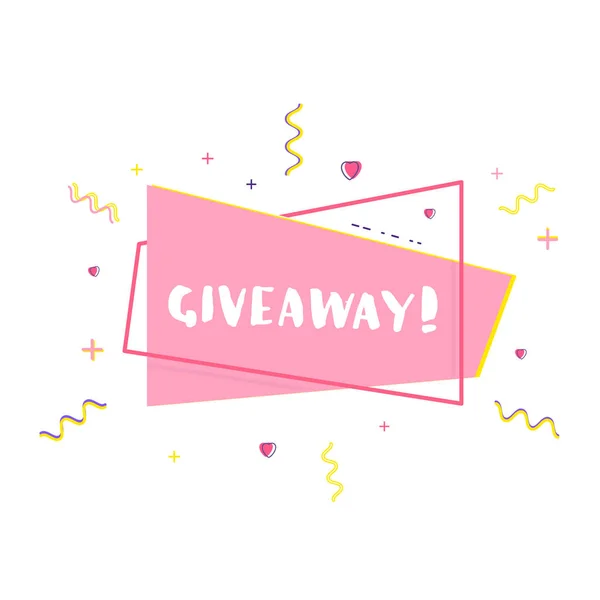 Giveaway geometriska banner. Vektorillustration. — Stock vektor