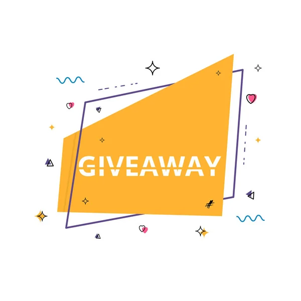 Giveaway geometriska banner. Vektorillustration. — Stock vektor