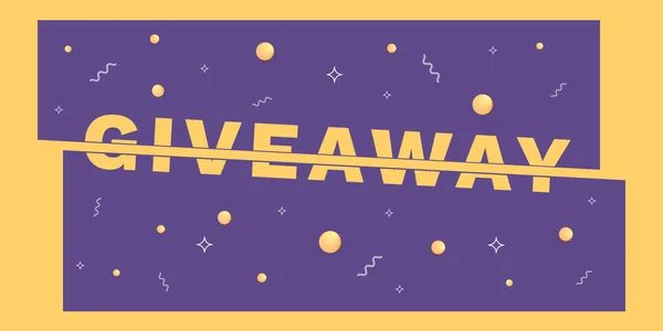 Giveaway banner. Vektorillustration. — Stock vektor