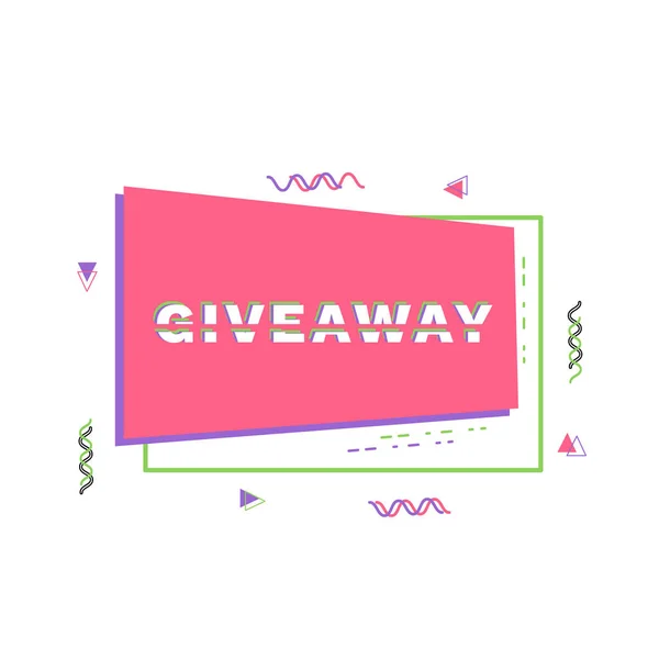 Giveaway geometriska banner. Vektorillustration. — Stock vektor