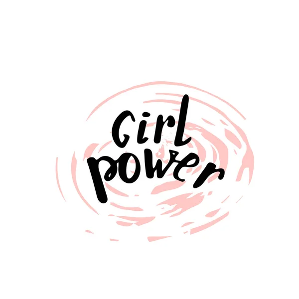 女の子パワー カード。ベクトル図. — ストックベクタ