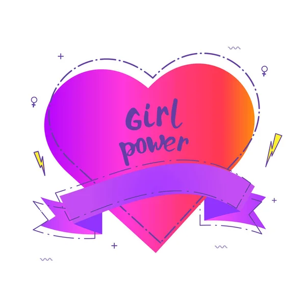 Girl Power karty. Ilustracja wektorowa. — Wektor stockowy