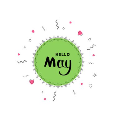 Merhaba kartı. Vektör çizim.