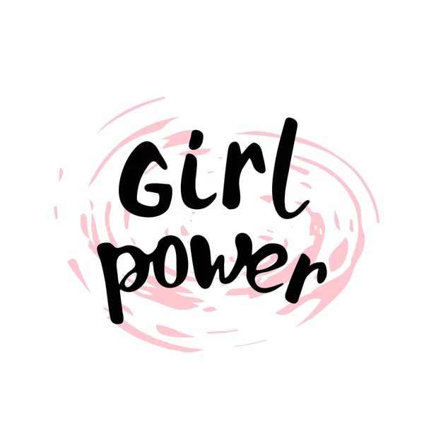 女の子パワー カード。ベクトル図. — ストックベクタ