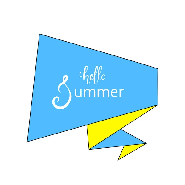 Ciao Summer Card. Illustrazione vettoriale . — Vettoriale Stock