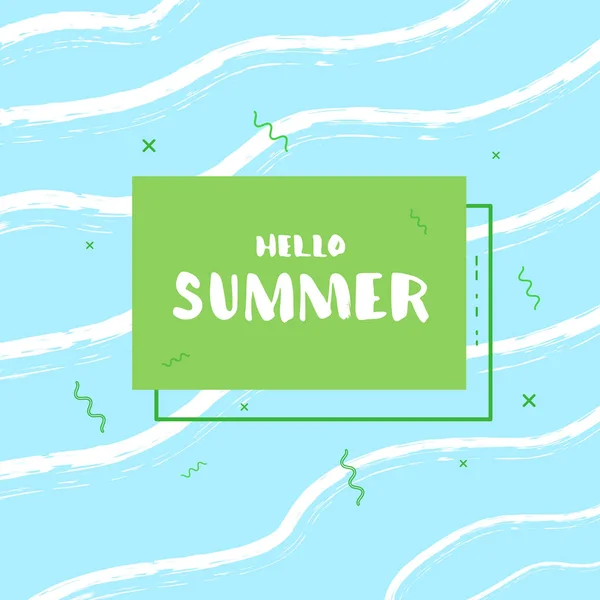 Olá Summer Card. Ilustração vetorial . —  Vetores de Stock