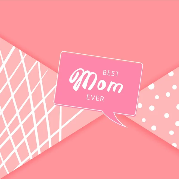 La meilleure carte maman de tous les temps. Illustration vectorielle . — Image vectorielle
