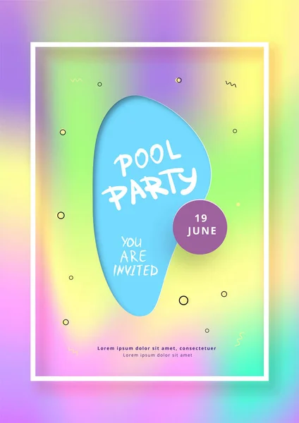 Pionowe Pool Party ulotki. Ilustracja wektorowa. — Wektor stockowy