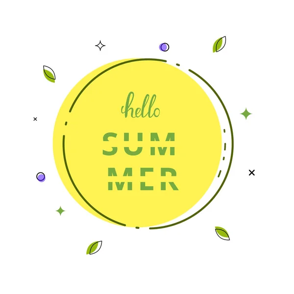 Ciao Summer Card. Illustrazione vettoriale . — Vettoriale Stock