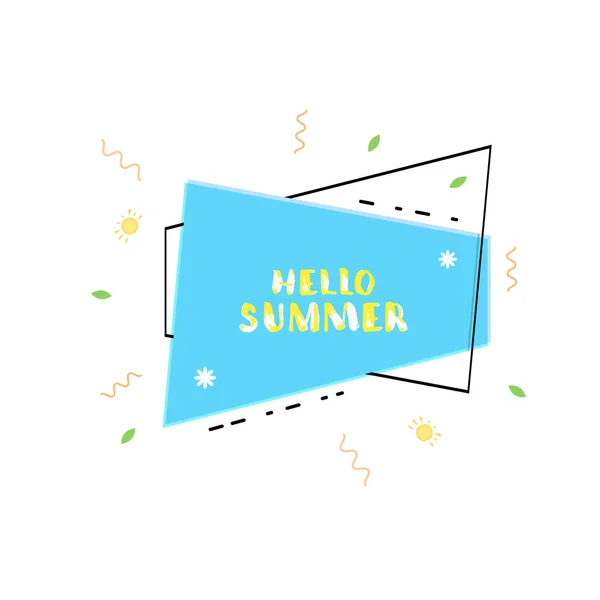 Olá Summer Card. Ilustração vetorial . —  Vetores de Stock