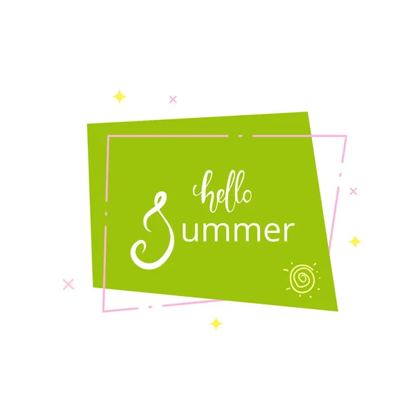 Ciao Summer Card. Illustrazione vettoriale . — Vettoriale Stock