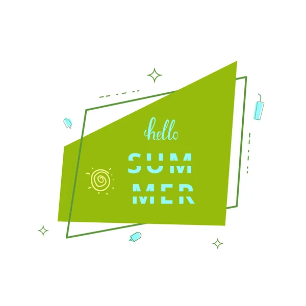 Ciao Summer Card. Illustrazione vettoriale . — Vettoriale Stock