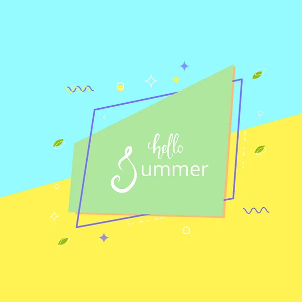 Olá Summer Card. Ilustração vetorial . —  Vetores de Stock