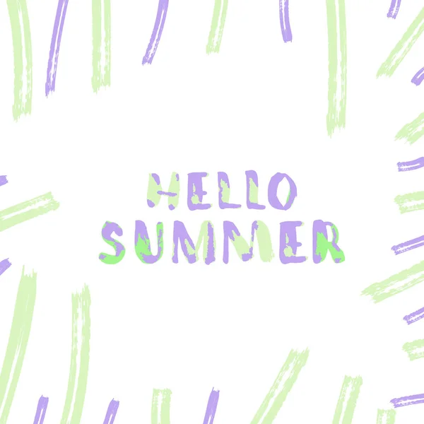 Olá Summer Card. Ilustração vetorial . —  Vetores de Stock