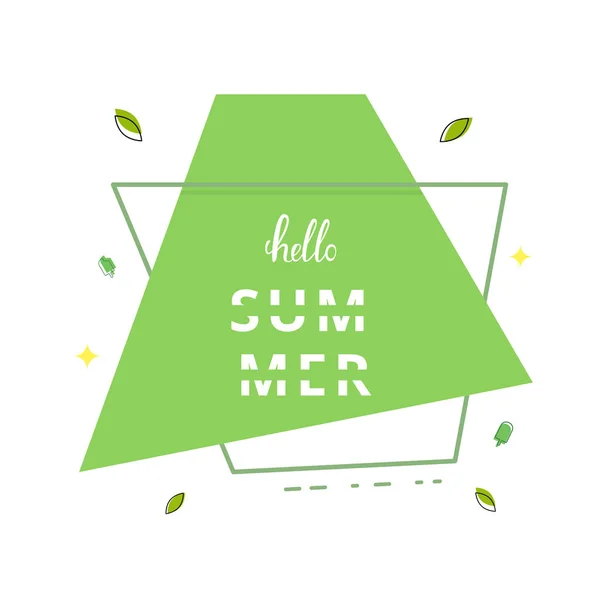 Olá Summer Card. Ilustração vetorial . —  Vetores de Stock