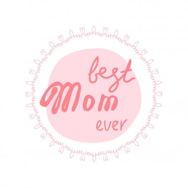 En iyi anne hiç kartı. Vektör çizim.