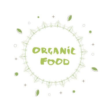 Organik el çekilmiş afiş. Vektör çizim.