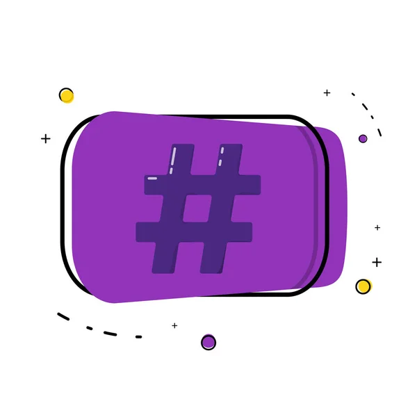 Hashtag işareti. Vektör çizim.