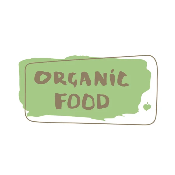 Alimento ecológico placa dibujada a mano. Ilustración vectorial . — Vector de stock