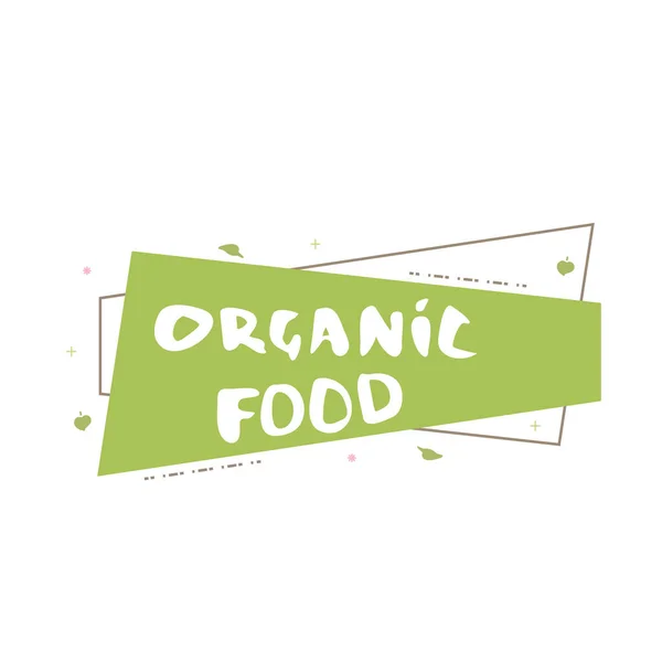 Banner de alimentos orgánicos. Ilustración vectorial . — Vector de stock