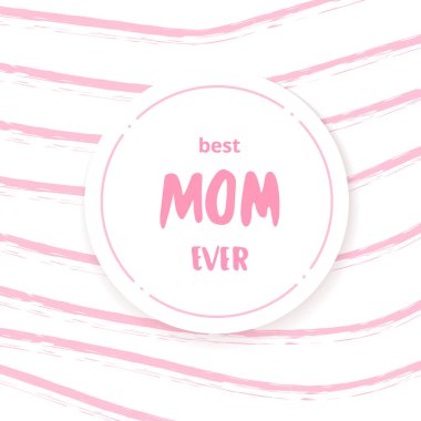 En iyi anne hiç kartı. Vektör çizim.