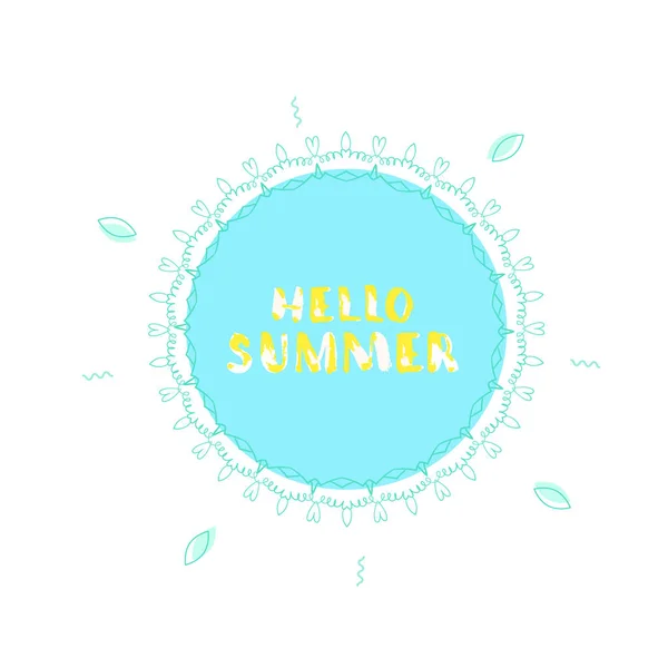 Olá Summer Card. Ilustração vetorial . —  Vetores de Stock