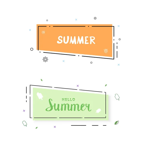 Olá Summer Card. Ilustração vetorial . —  Vetores de Stock