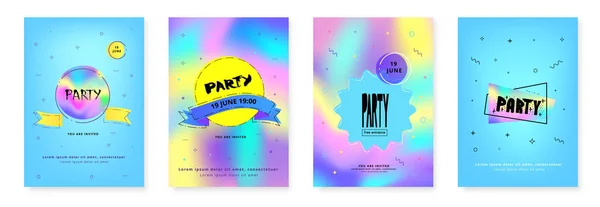 Party flyers. Vector illustration. — Stock Vector
