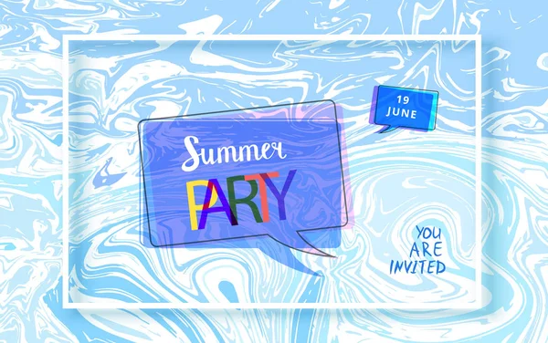 Flyer de fête d'été. Illustration vectorielle . — Image vectorielle